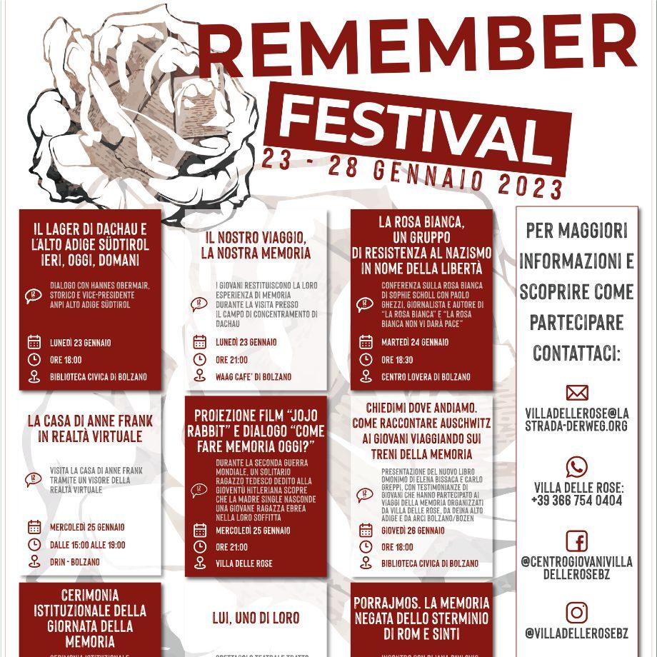 REMEMBER FESTIVAL "Il nostro viaggio, la nostra memoria" - WAAG
